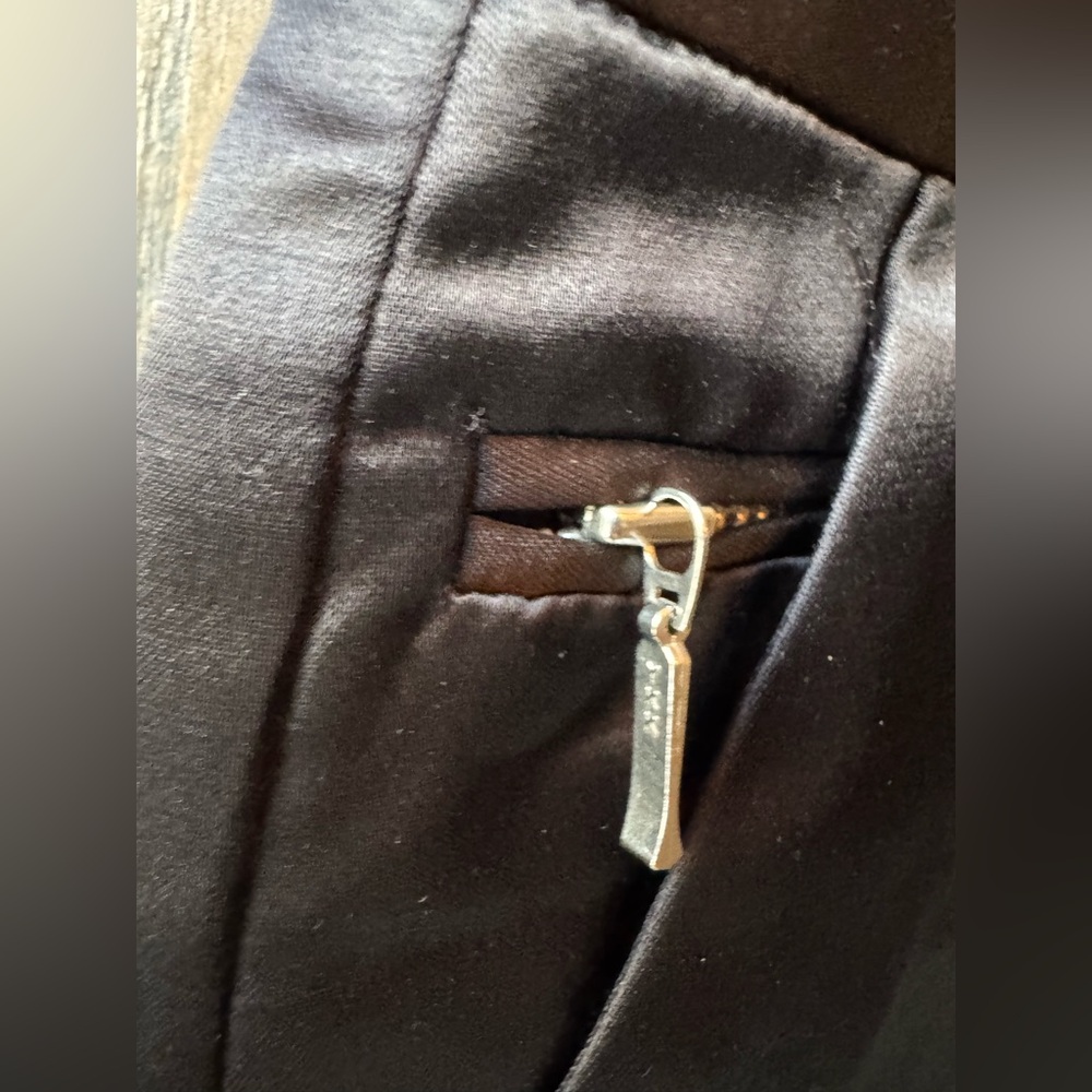 Banana Republic Black Satin Trousers  10 Petite - Picture 4 of 7